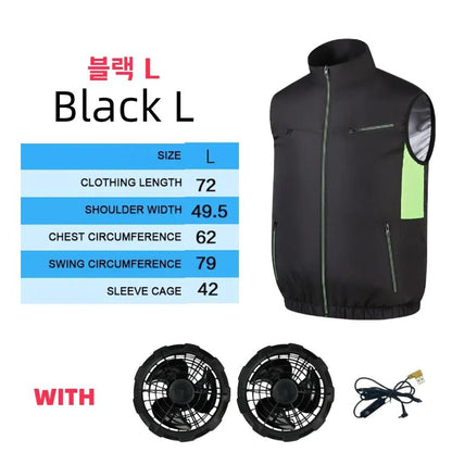 Cooling Fan Vest Breathable Workwear For Hot Weather 19