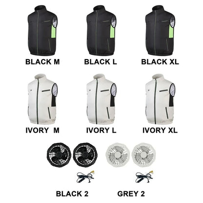 Cooling Fan Vest Breathable Workwear For Hot Weather 2