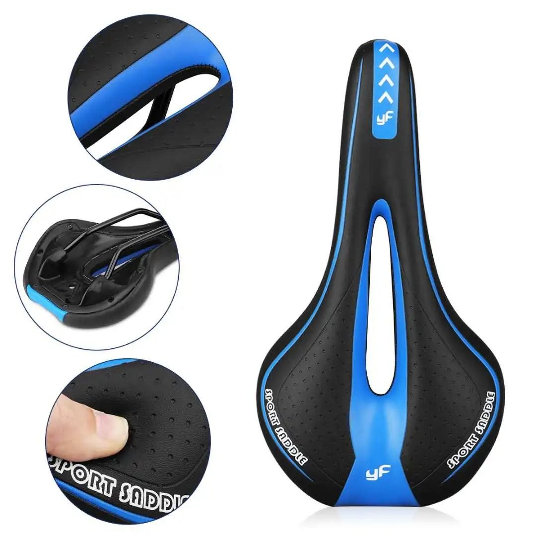 Comfortable Gel Bicycle Saddle Shockproof PU Leather Cushion 10