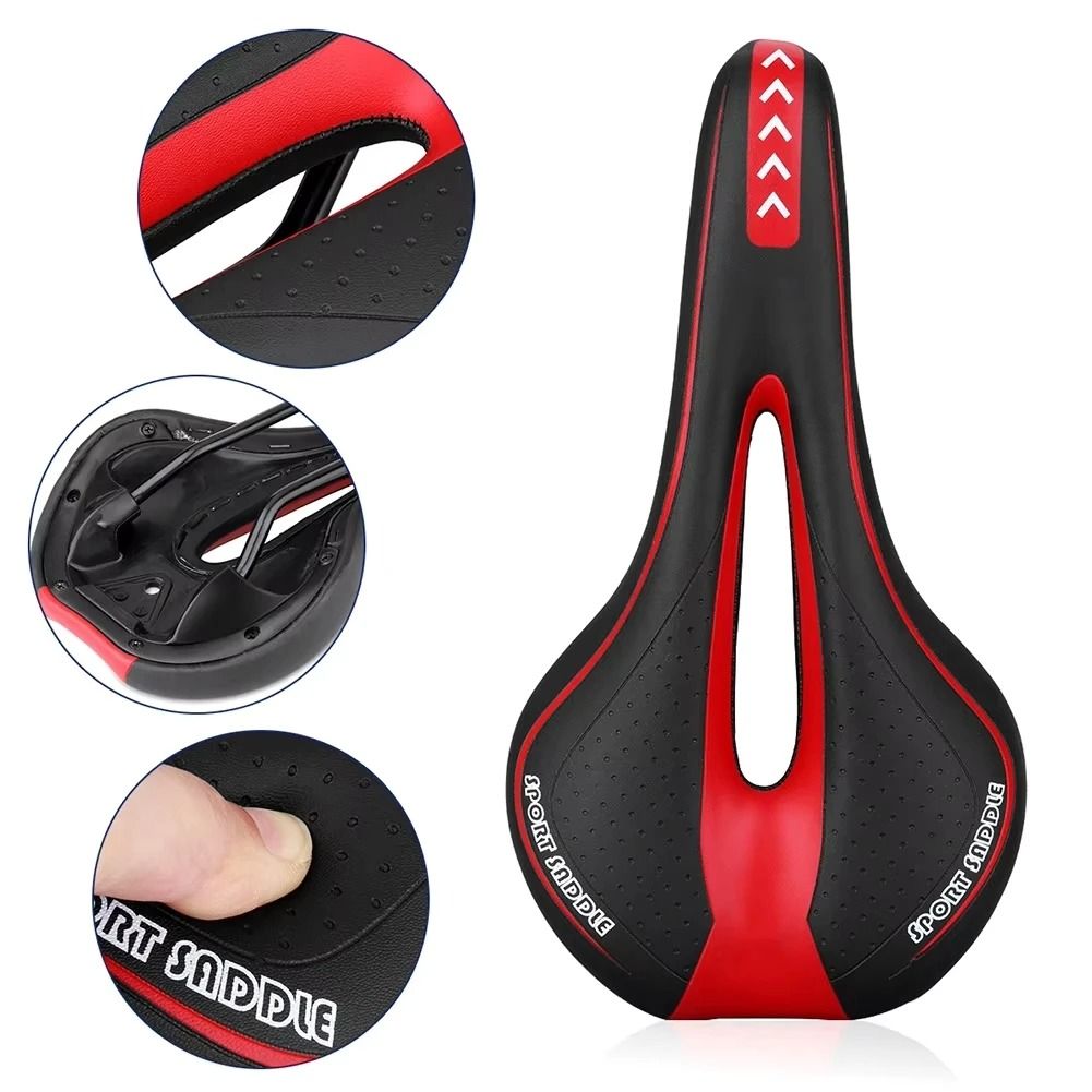 Comfortable Gel Bicycle Saddle Shockproof PU Leather Cushion 3