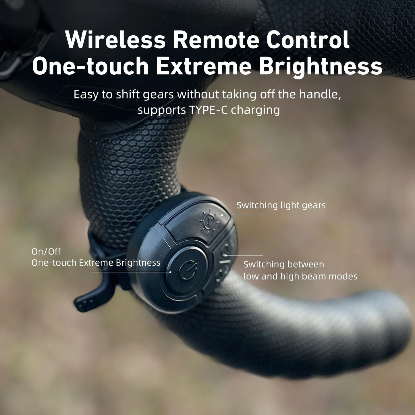 Ultra Bright Bicycle Headlight 1600 Lumen With Wireless Remote 3
