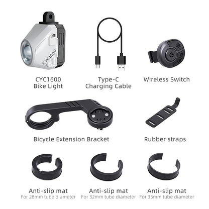 Ultra Bright Bicycle Headlight 1600 Lumen With Wireless Remote 5