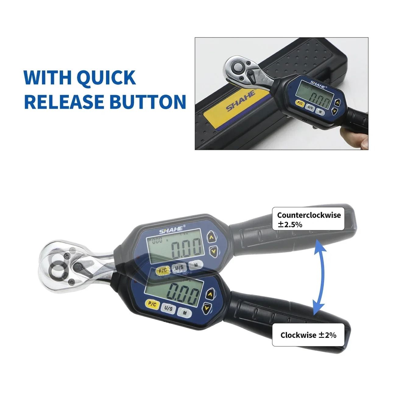 Mini Digital Torque Wrench Adjustable Professional Hand Tool 3