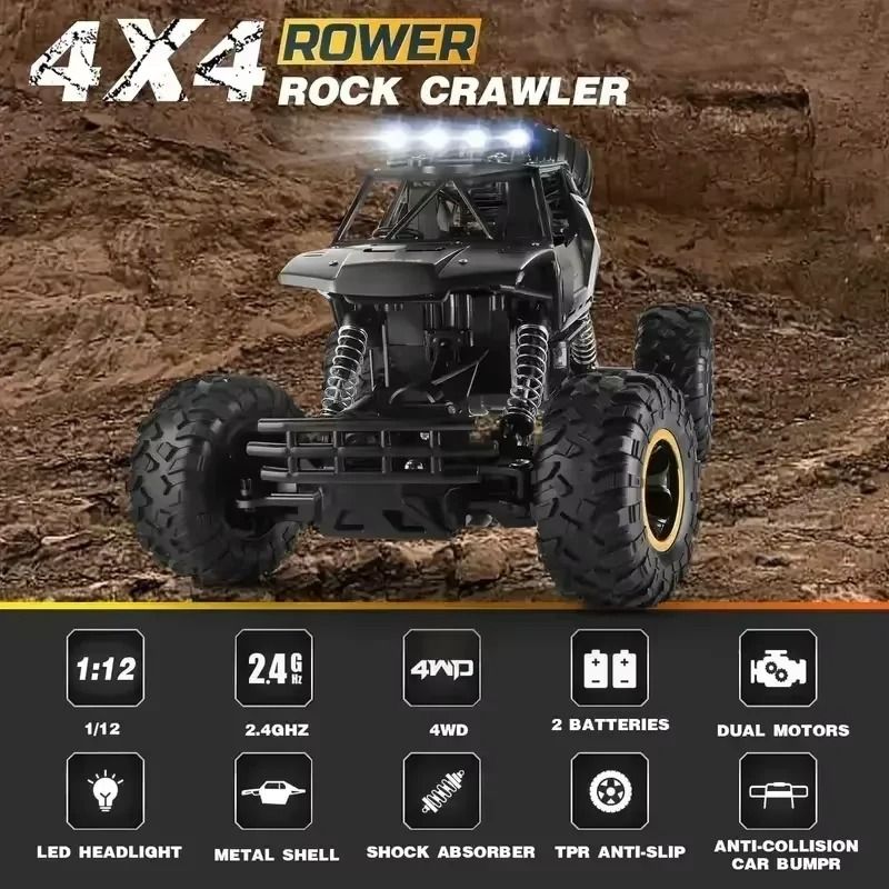 RC Off Road Monster Truck 1 12 Scale 4WD High Speed Remote Control Car 3