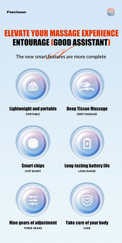 Electric Fascia Gun Massager Handheld Deep Tissue Muscle Massage Gun For Body Relaxation And Recove 1