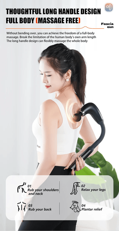 Electric Fascia Gun Massager Handheld Deep Tissue Muscle Massage Gun For Body Relaxation And Recove 2