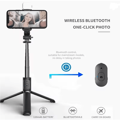 Xiaomi Mijia Selfie Stick Tripod With Bluetooth Remote And LED Fill Light For Android And IPhone 1