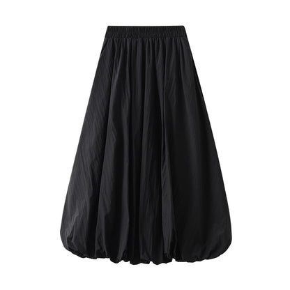 Elegant High Waist Flowy A-Line Skirts E-Girl, Women Vintage Balloon Long Skirts, Aesthetic Y2K Grunge Puff Ball Skirt