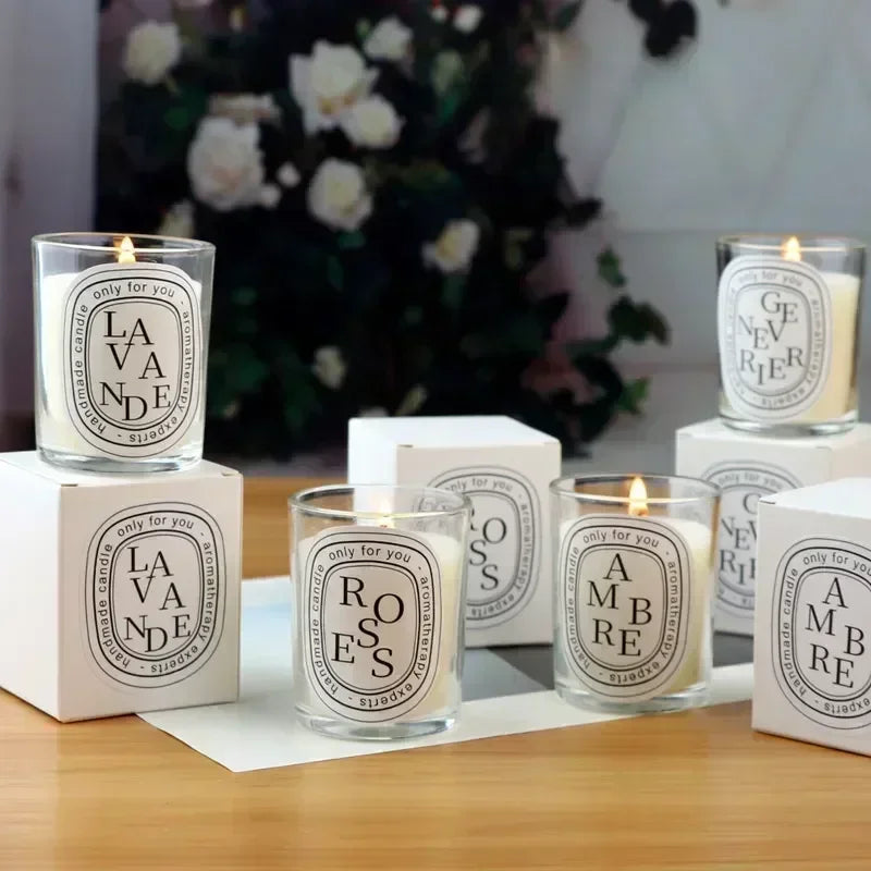 Romantic Transparent Scented Aromatic Candles, Wedding Candles, Guest Gift Candles & Decorative Candle Jar for Events