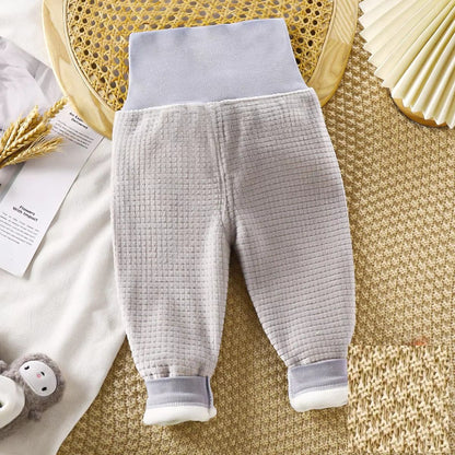Toddler High Waist Fleece Thermal Pants Baby Solid Color Pajama Pants For Autumn Winter Clothing 1