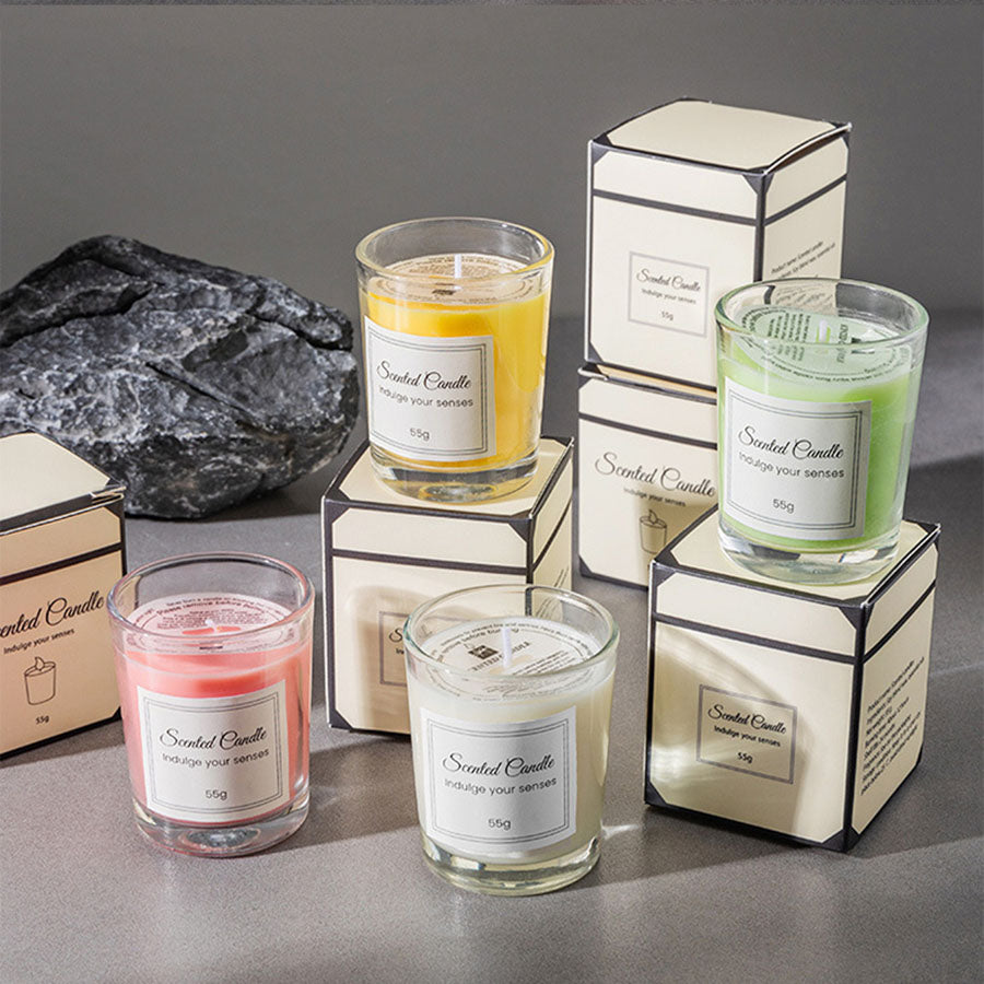Handmade Soy Wax Aromatherapy Candle Premium Gift Box Glass Smokeless Creative Candle Set Companion 1