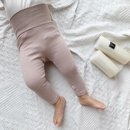 Ultra-Soft Ribbed Baby Leggings, Cotton Full-Length Skinny Pants for Infant Boys & Girls, Autumn Spring Kids Clothes