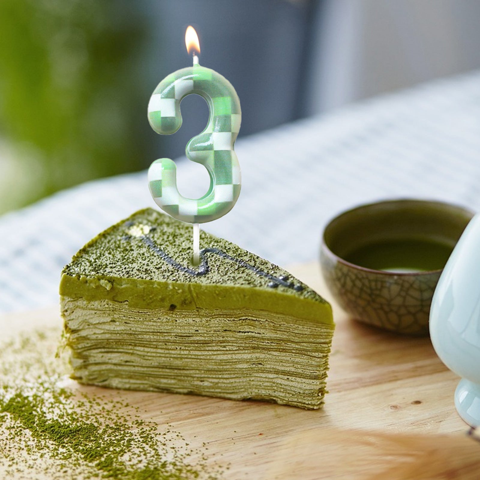Green Candle Birthday Party Pixel Theme Birthday Party Video Game Party Decoration Cake Top Digital 1