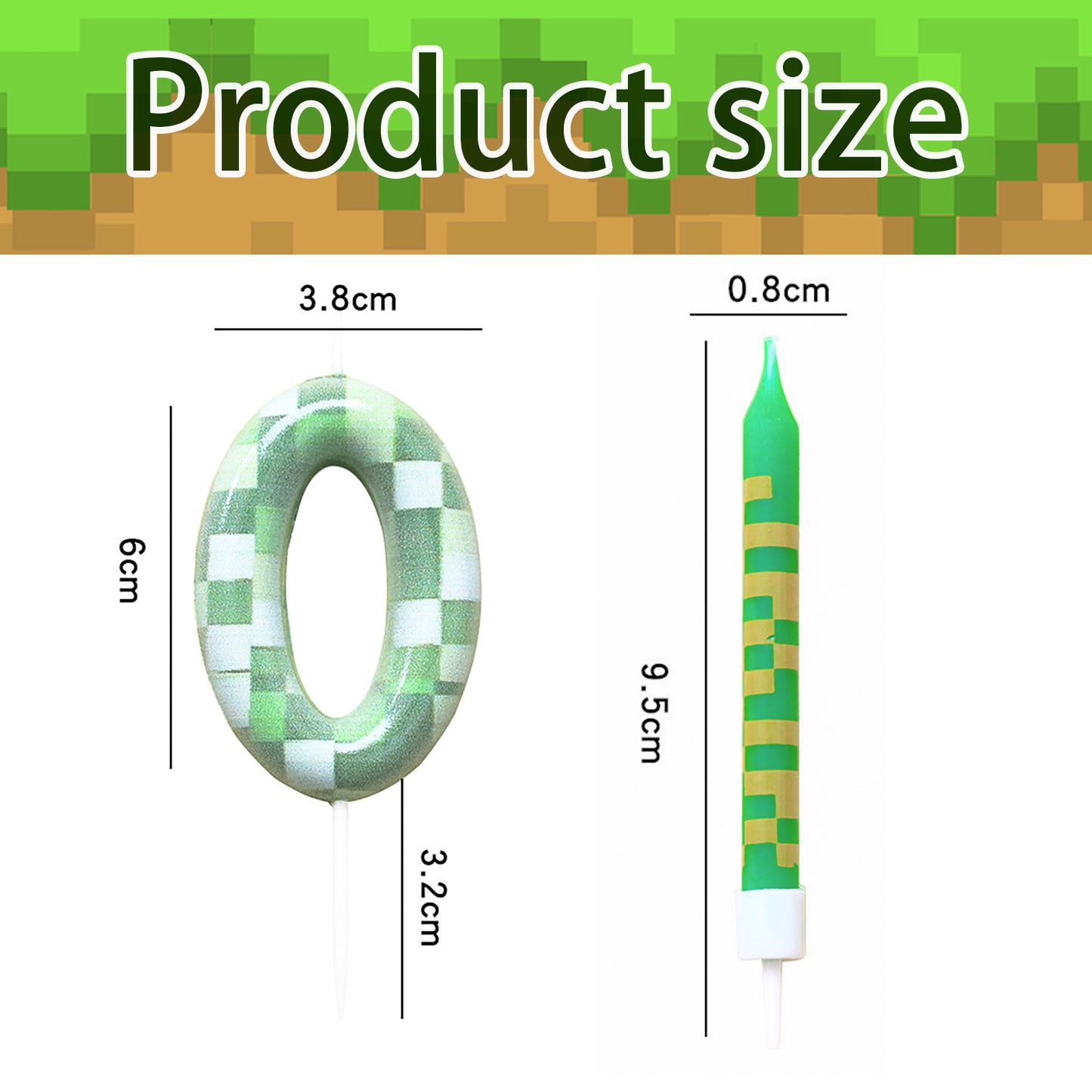 Green Candle Birthday Party Pixel Theme Birthday Party Video Game Party Decoration Cake Top Digital 11
