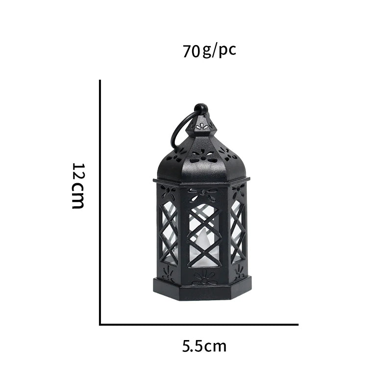 Hexagonal Retro Desktop Lamp Atmosphere Decoration, LED Wind Lamp, Candle Lamp, Creative Gift, Portable Small Horse