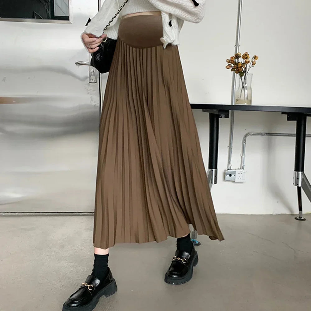 2025 Maternity Skirts With Elastic Waist Belly Casual Clothes For Pregnant Women 5
