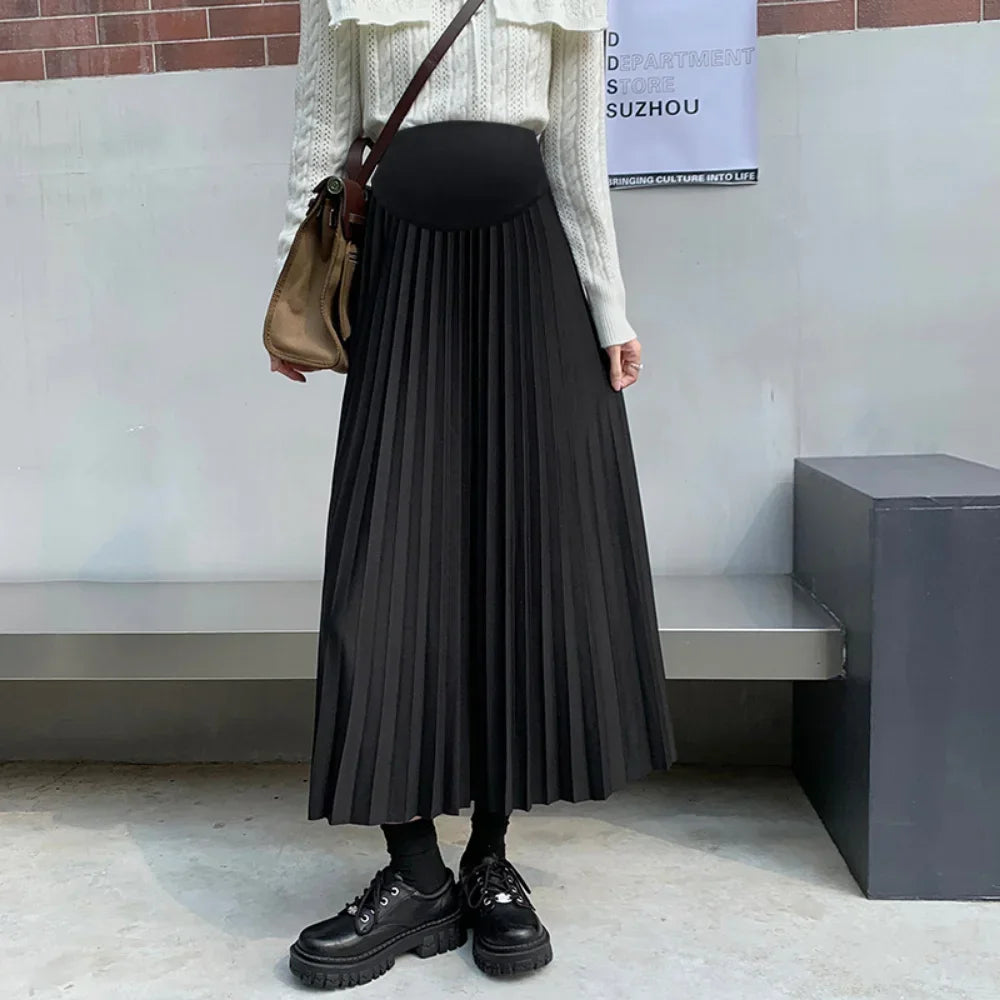 2025 Maternity Skirts With Elastic Waist Belly Casual Clothes For Pregnant Women 6