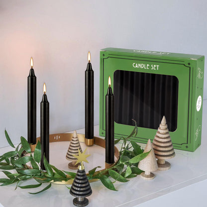 Black Pole Waxs HighQuality DripFree SmokeFree FragranceFree Dinner Candles Ideal For Home Church F 2