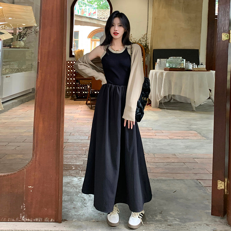 Elegant Maternity Clothes Set Knitted Cardigan Dress With Shawl New Arrival Pregnant Womens Overcoa 1