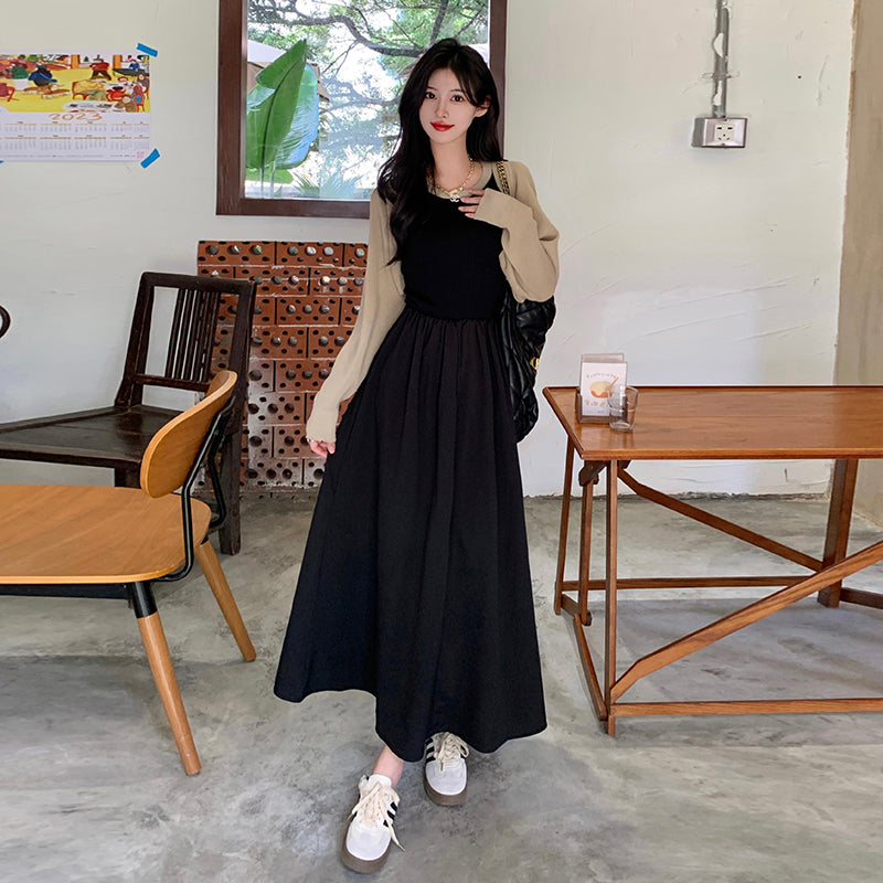 Elegant Maternity Clothes Set Knitted Cardigan Dress With Shawl New Arrival Pregnant Womens Overcoa 2