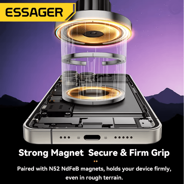Essager 15W Magnetic Car Phone Holder With Wireless Charger Stand For IPhone And Magsafe Devices 2