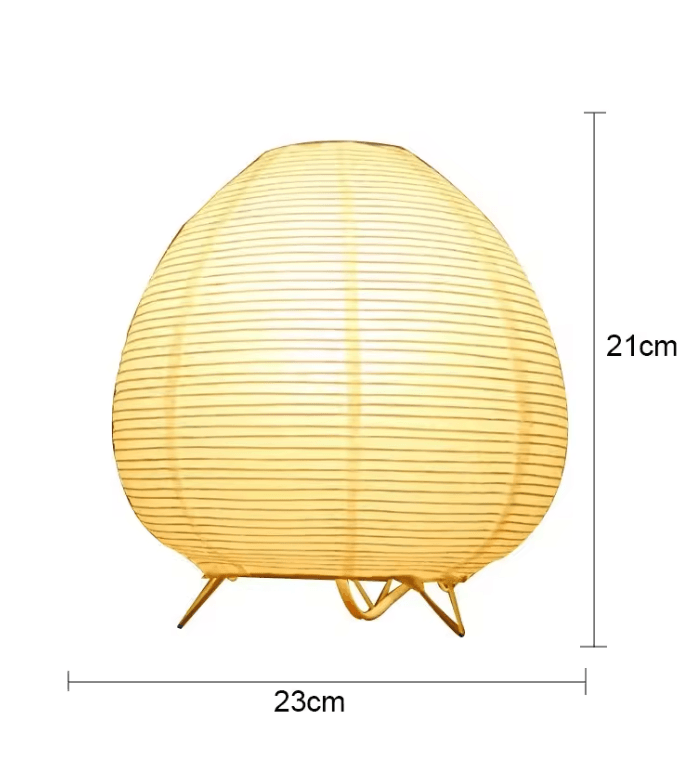 Japanese Lantern LED Table Lamp With Rice Paper Shade For Bedroom Living Room And Study Decor 4