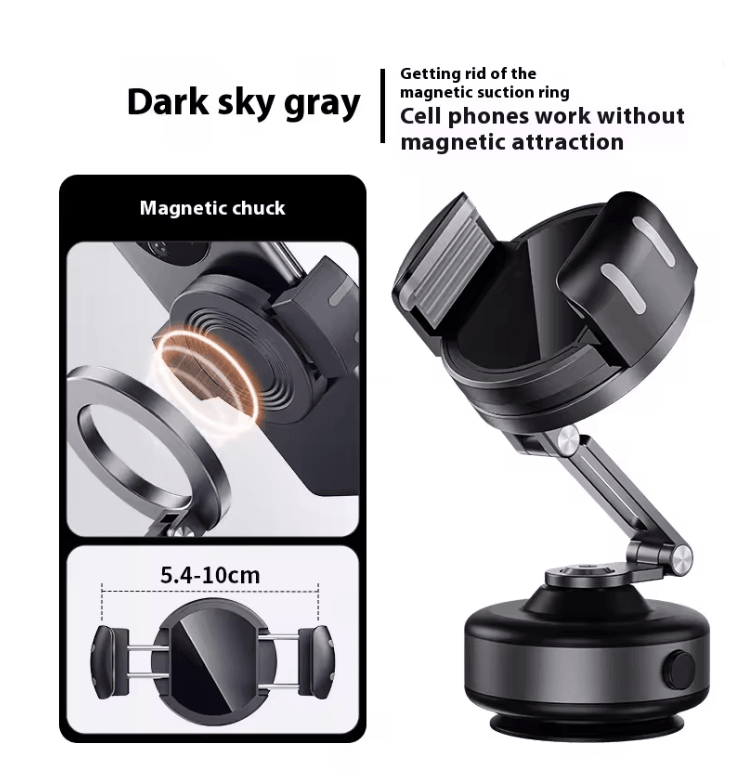 Magnetic Car Phone Holder Foldable 360 Degree Aluminum Alloy Mount For Smartphones 3
