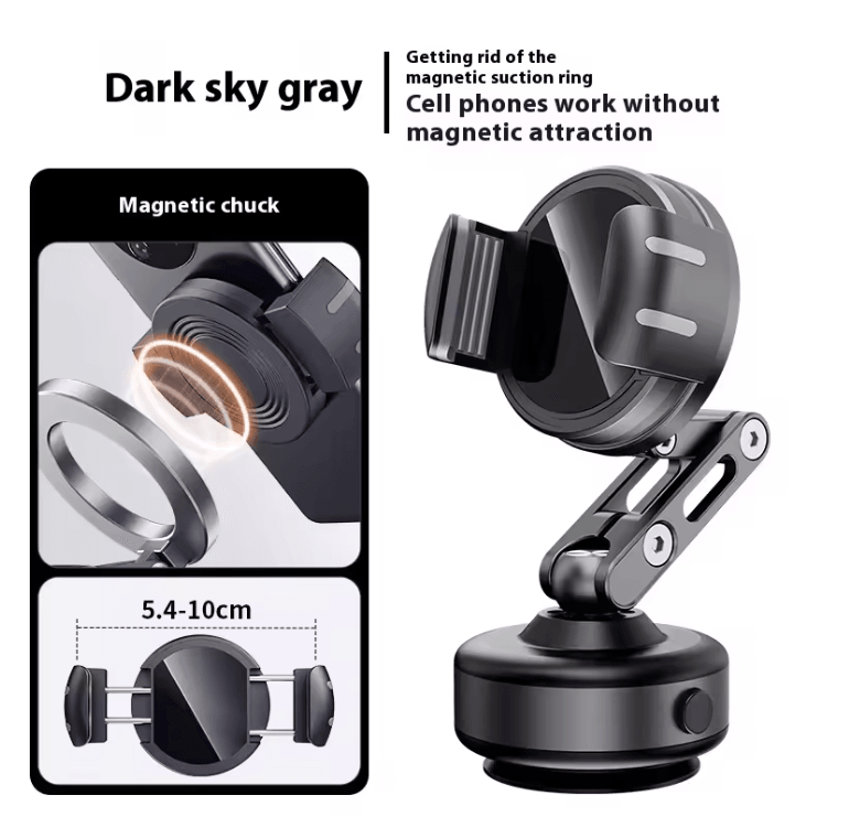 Magnetic Car Phone Holder Foldable 360 Degree Aluminum Alloy Mount For Smartphones 4