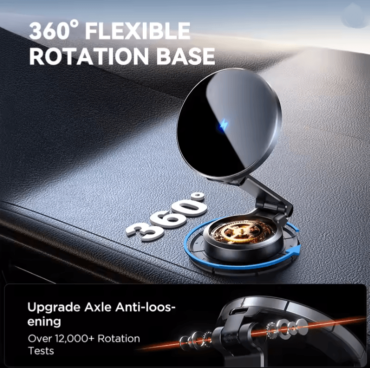 Joyroom Magnetic Car Phone Holder With 15W Wireless Fast Charger And 360 Degree Foldable Mount 2