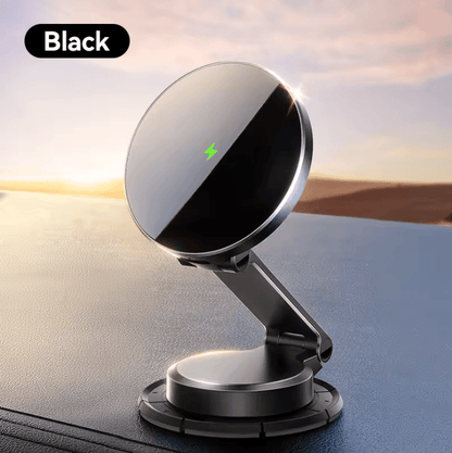 Joyroom Magnetic Car Phone Holder with 15W Wireless Fast Charger and 360 Degree Foldable Mount