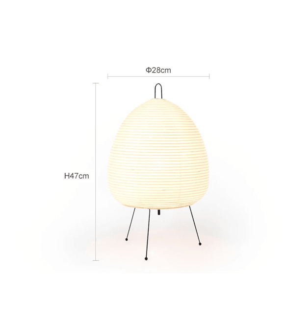 Japanese Style Rice Paper Table Lamp Tripod LED Desk Lamp For Bedroom And Living Room 2