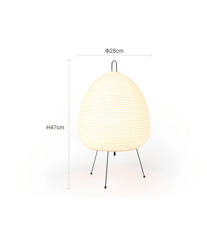 Japanese Style Rice Paper Table Lamp Tripod LED Desk Lamp For Bedroom And Living Room 2