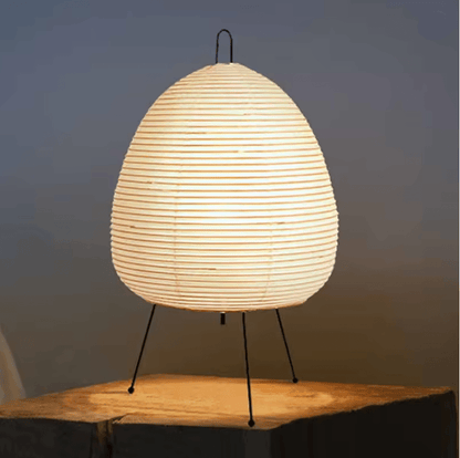 Japanese Style Rice Paper Table Lamp Tripod LED Desk Lamp For Bedroom And Living Room 3