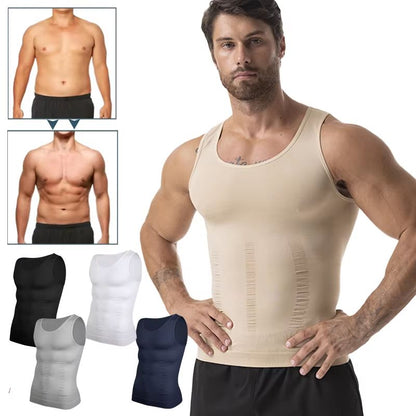 Men's Slimming Compression Vest – Body Shaper Tank Top for Tummy Control & Workout Support