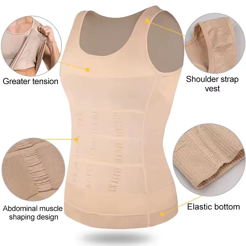Mens Slimming Compression Vest  Body Shaper Tank Top For Tummy Control  Workout Support 4