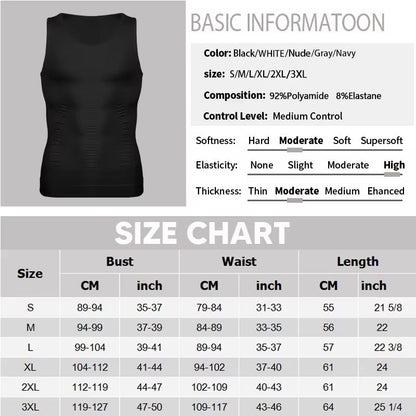Mens Slimming Compression Vest  Body Shaper Tank Top For Tummy Control  Workout Support 5