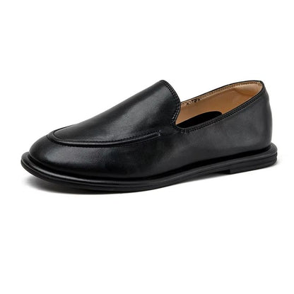 Womens Genuine Leather Loafers  SlipOn Round Toe Flats For Everyday Comfort 7