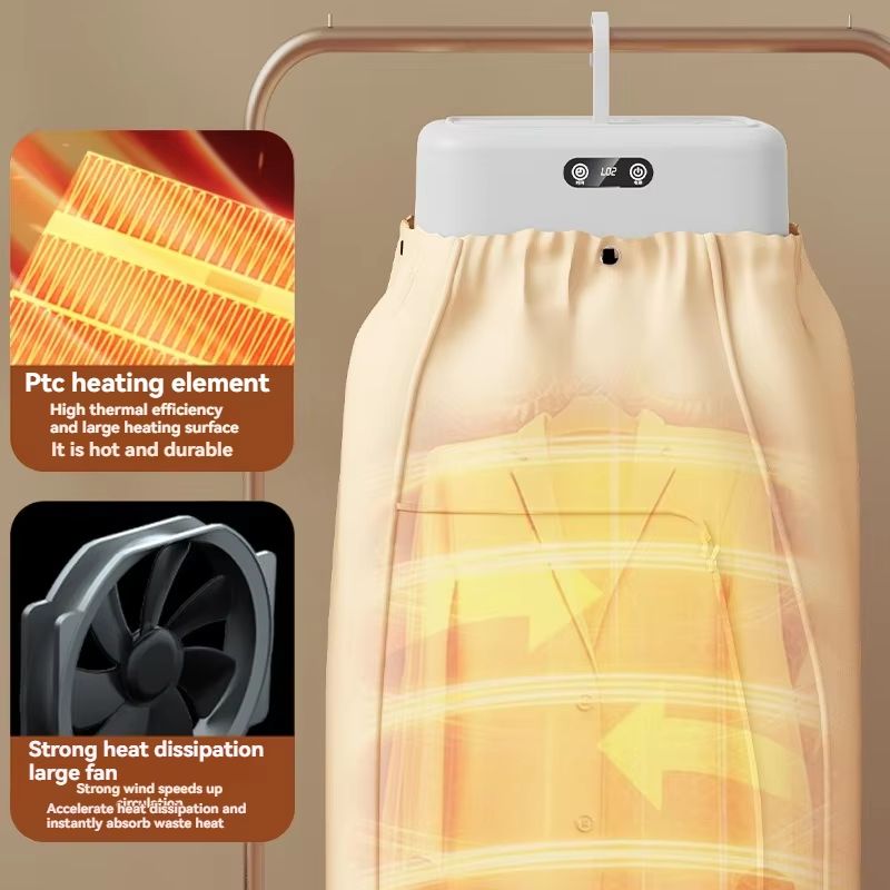 Mini Portable Clothes Dryer  Compact Foldable Laundry Machine With Timer  Dryer Bag 1