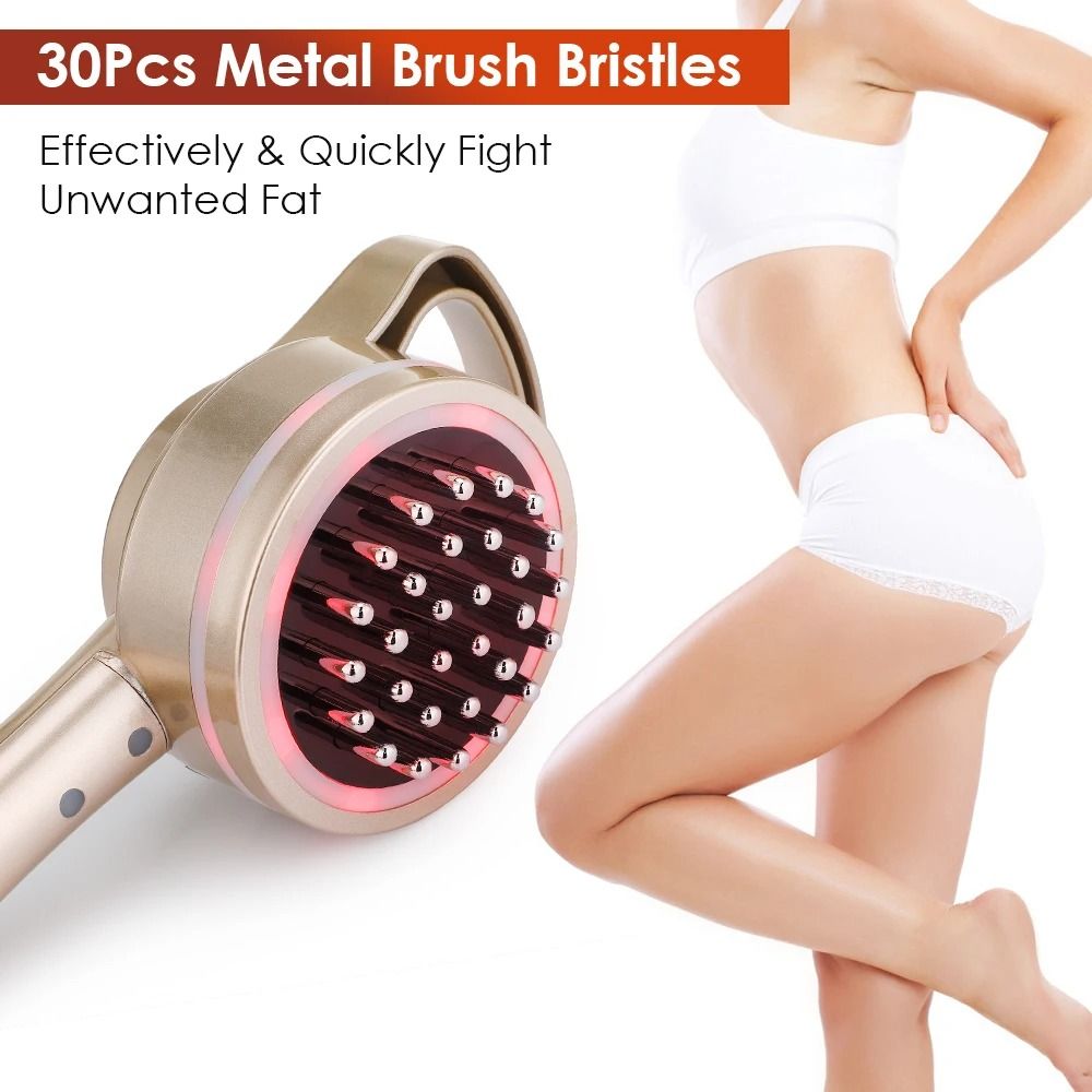 Electric Meridian Brush Body Slimming Heating Massage Device With Microcurrent And Guasha 5