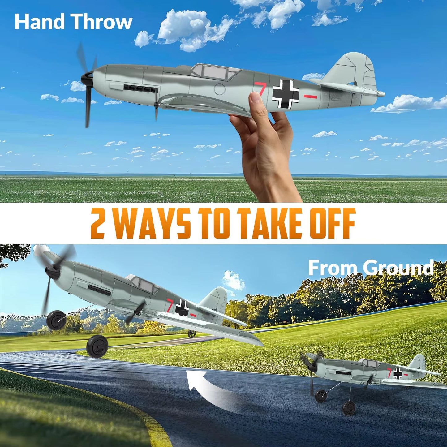 VOLANTEXRC BF109 RC Plane  24G 3CH EPP Glider With 6Axis Gyro  Smart Balance System 2