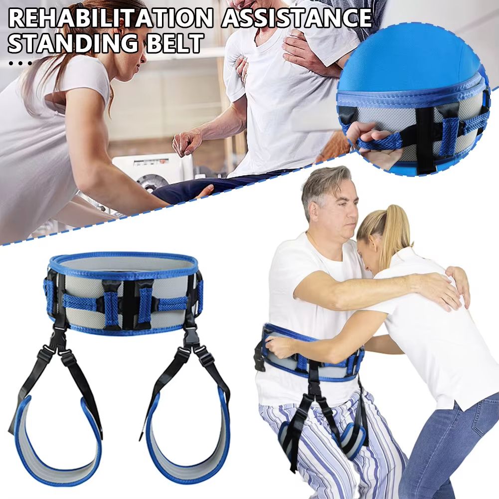 Adjustable Rehabilitation Transfer Belt – Patient Walking & Standing Assist Aid with Waist Support