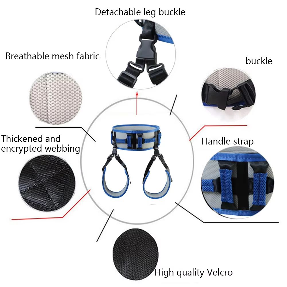 Adjustable Rehabilitation Transfer Belt  Patient Walking  Standing Assist Aid With Waist Support 3