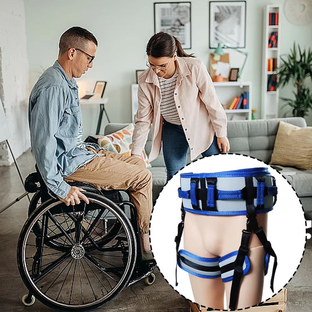 Adjustable Rehabilitation Transfer Belt  Patient Walking  Standing Assist Aid With Waist Support 4