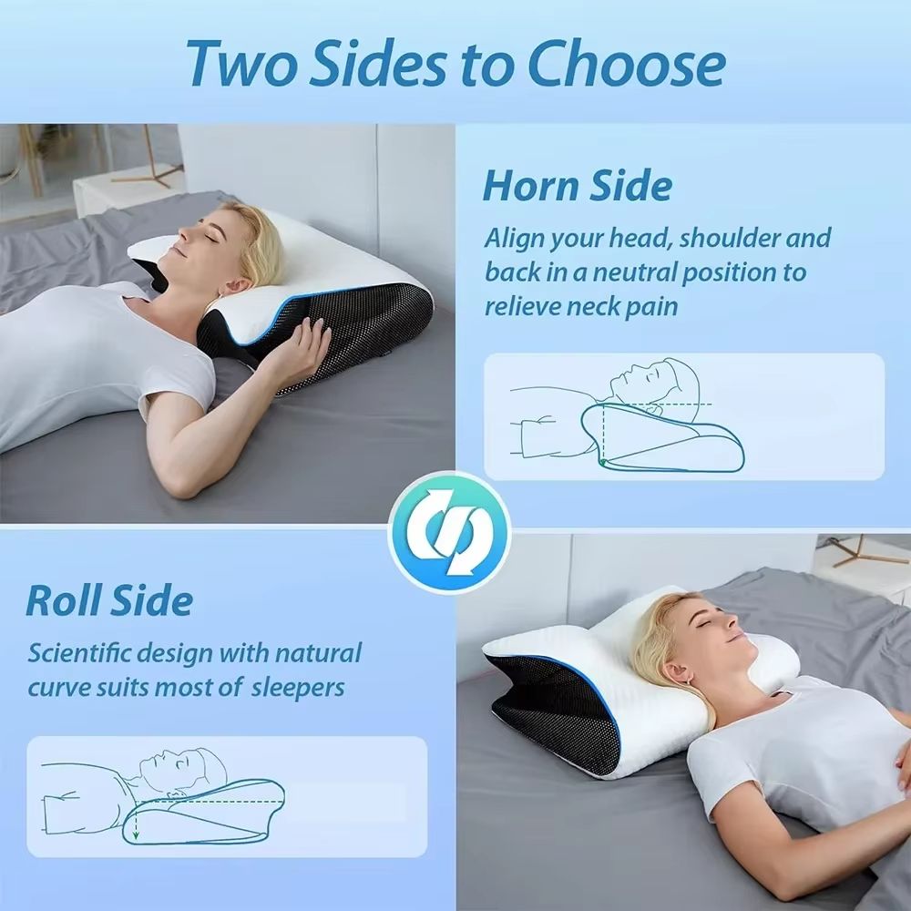 Emeka Memory Foam Cervical Pillow  Orthopedic Neck Support With Slow Rebound Comfort 5