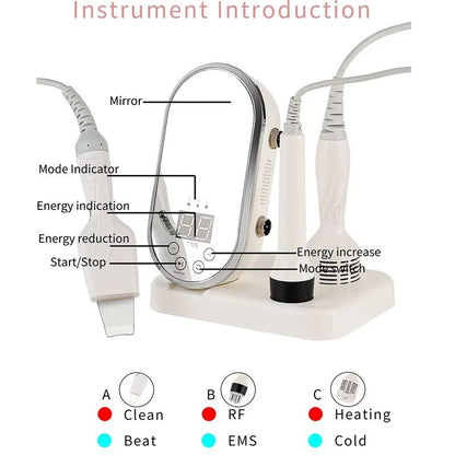 RF EMS Skin Tightening Device  Ultrasonic Facial Massager For Wrinkles Cleansing  Lifting Care 1