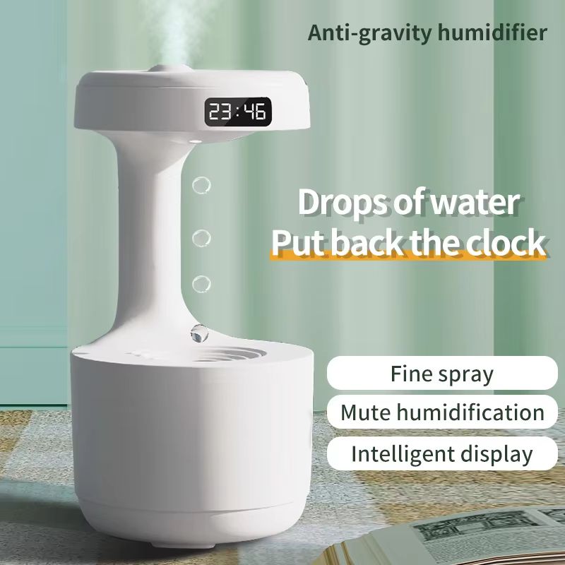 Anti-Gravity Air Humidifier – Silent Large-Capacity Desktop Humidifier for Bedroom & Home