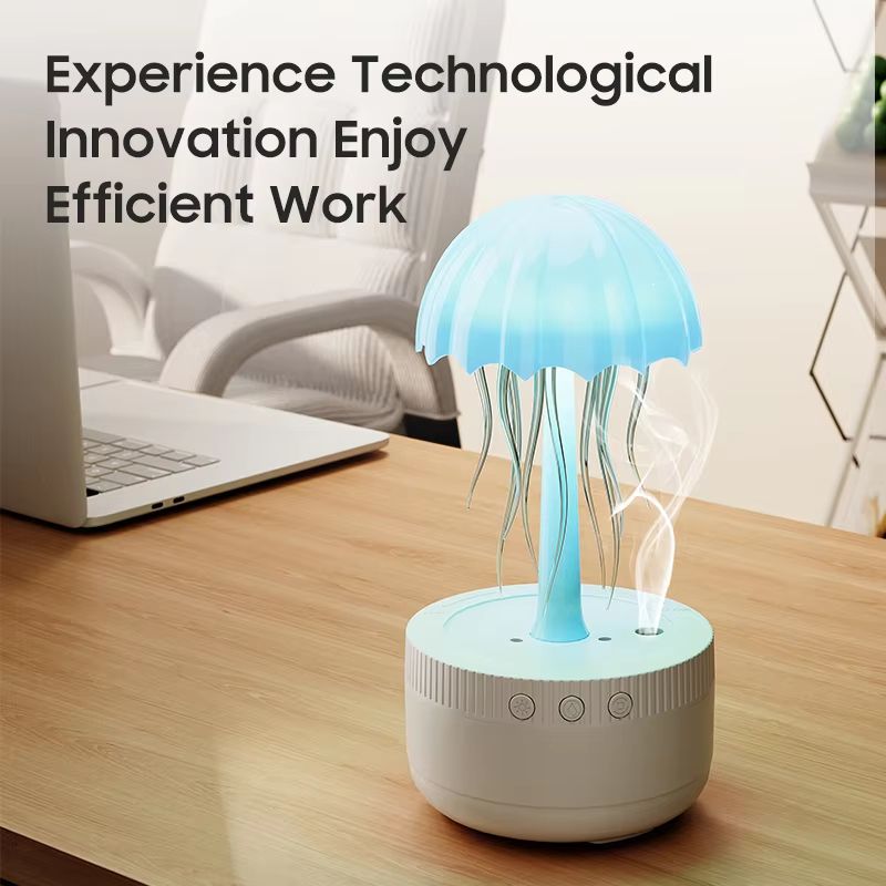Jellyfish Essential Oil Diffuser  300ML Humidifier With 7Color LED Night Light For Home  Bedroom 1