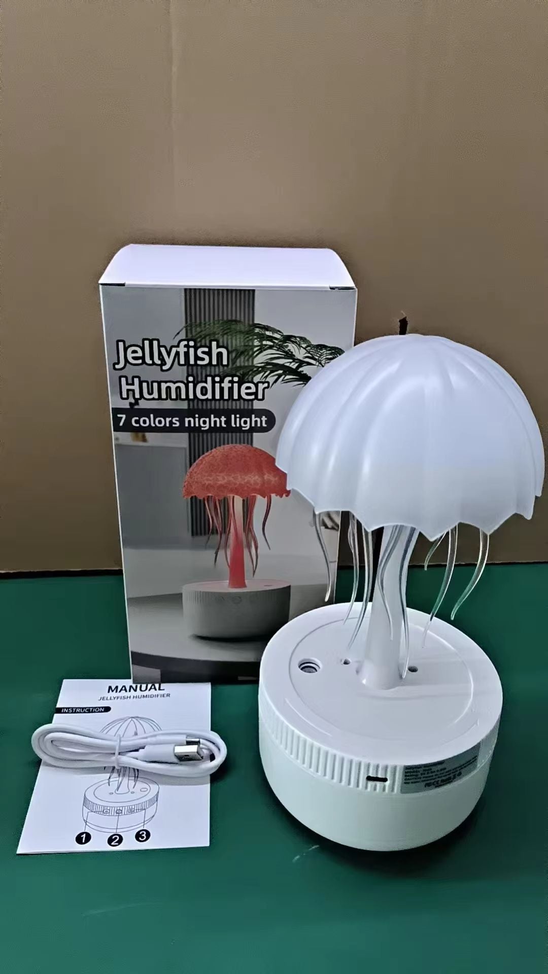 Jellyfish Essential Oil Diffuser  300ML Humidifier With 7Color LED Night Light For Home  Bedroom 6