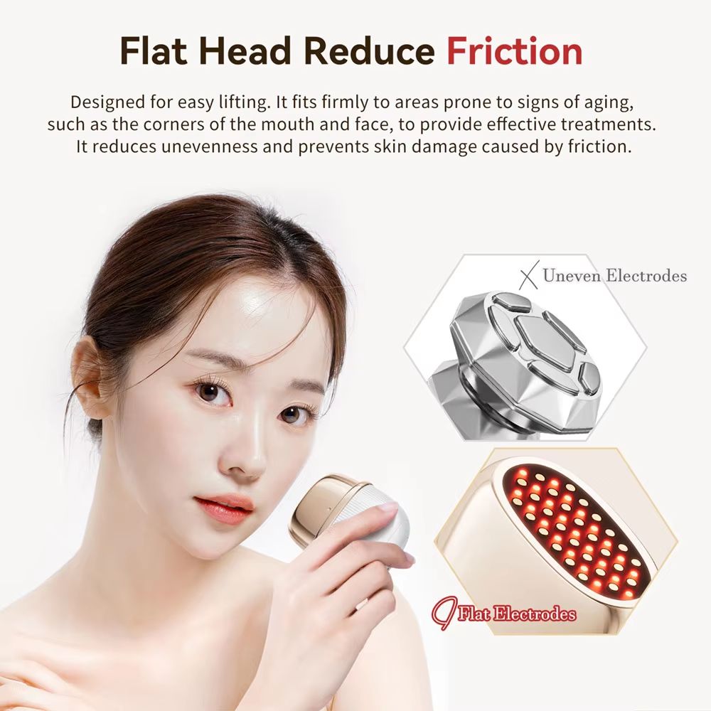 ANLAN RF EMS Beauty Device  MultiPolar Skin Tightening  Facial Lifting Massager With 24K Gold  LED  4