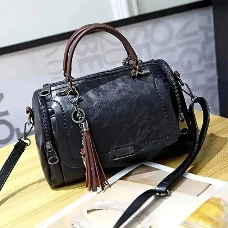 Womens Tassel Shoulder Bag  Large Capacity Crossbody Handbag With Zipper  Removable Strap 6